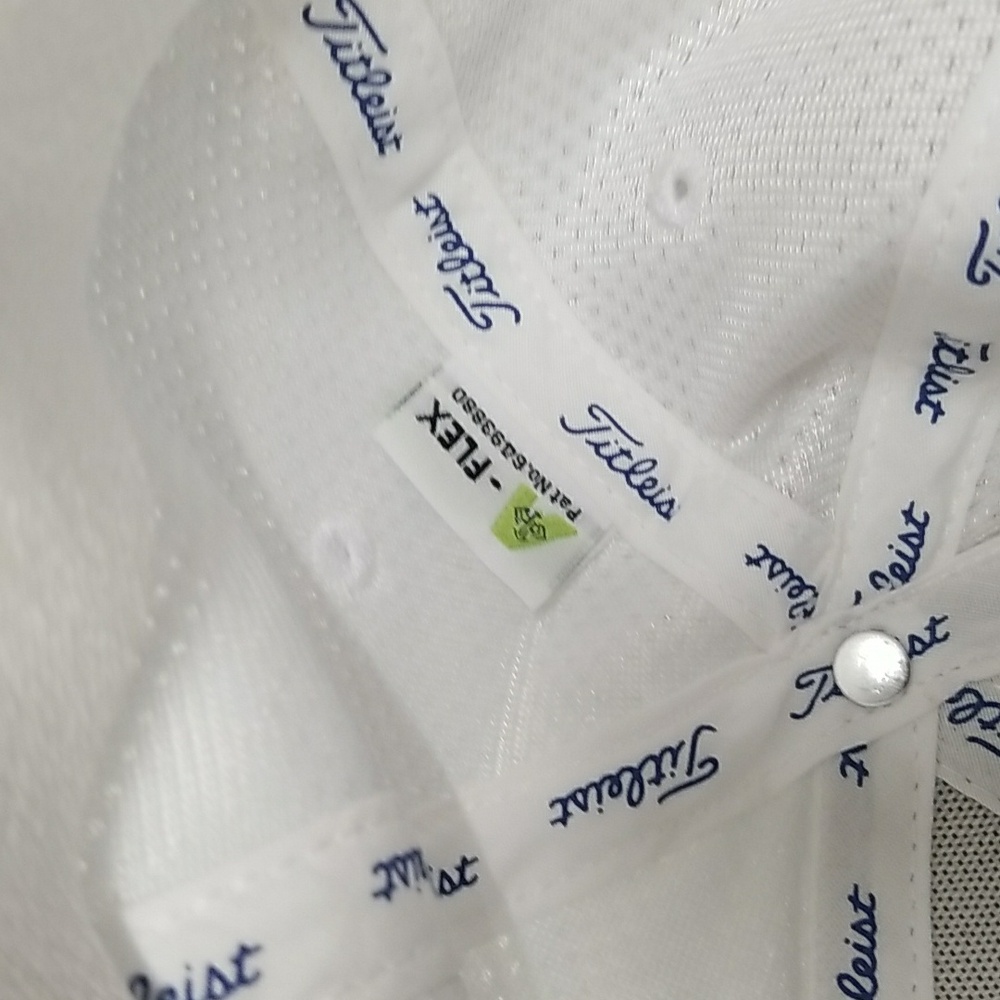Titleist White Golf Hat with Blue Logo Footjoy Pro V1 - Picture 6 of 8
